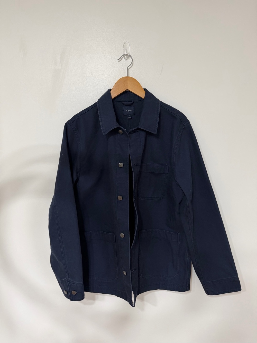 J.Crew Chore Jacket Navy Blue Workwear Utility Barn Coat Canvas Men’s Medium